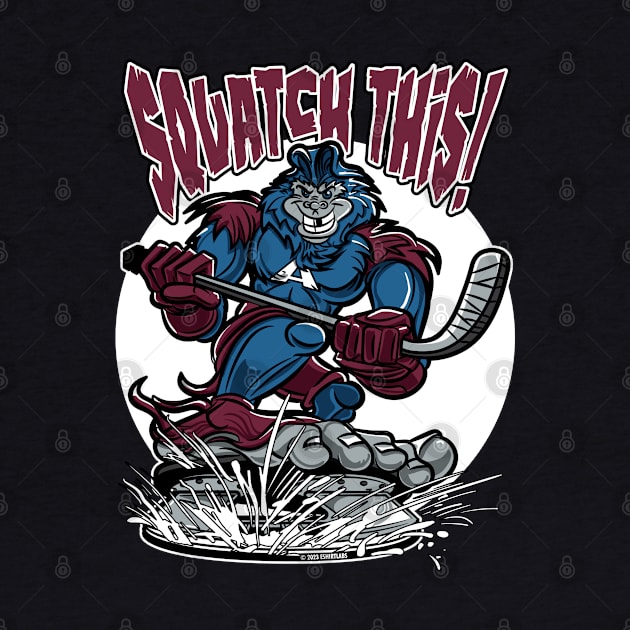 Squatch This Bigfoot Hockey Player Mascot by eShirtLabs